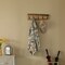 Natural Wood Clothes Hook Rack with Five Hooks for Entryway, Office, Bedroom, and Playroom